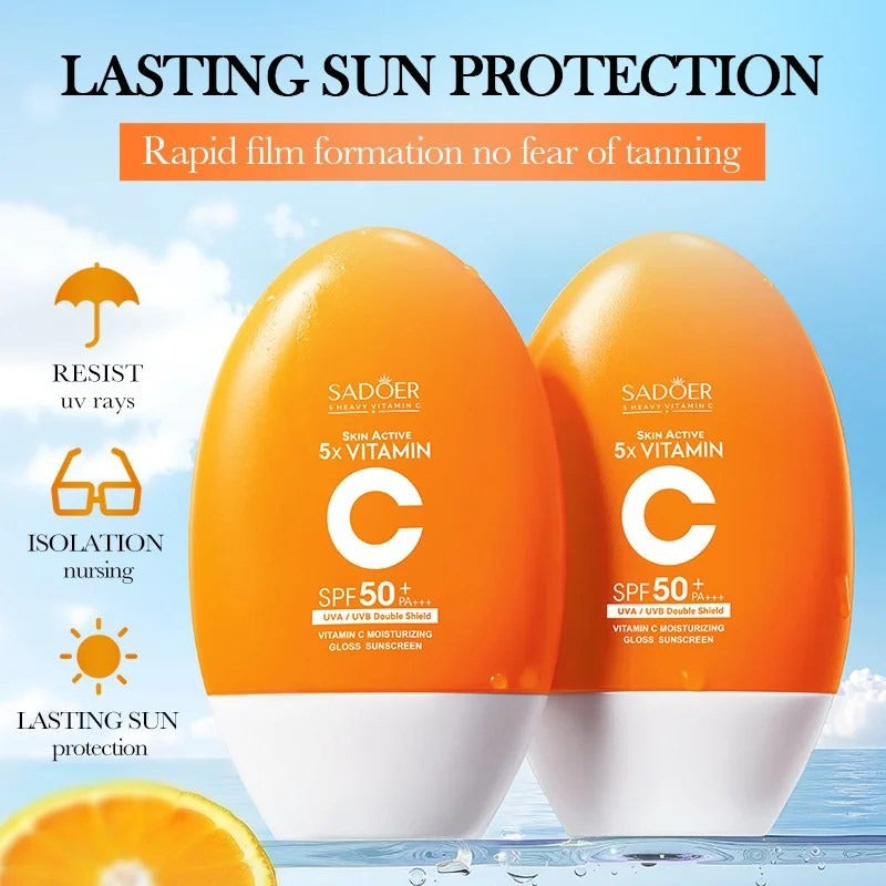 Protector Solar con Vitamina C | Doble Protección + Apto para Todo Tipo de Pieles